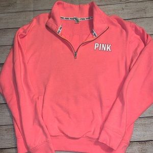 Victoria Secret Pink 1/4 zip sweatshirt size small